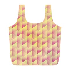 Geometric Pink & Yellow  Reusable Bag (L) from ArtsNow.com Front