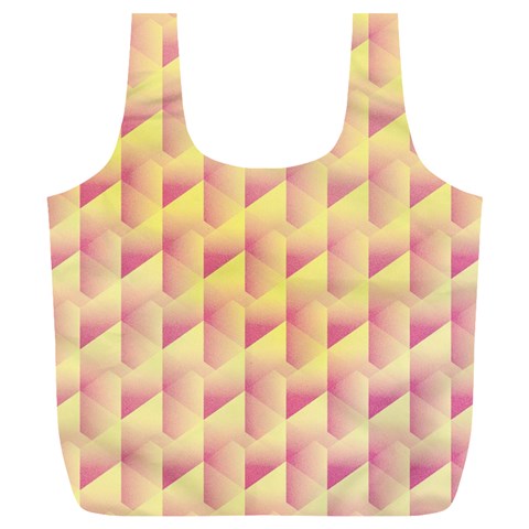 Geometric Pink & Yellow  Reusable Bag (XL) from ArtsNow.com Back