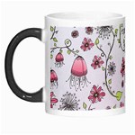 Pink whimsical flowers on pink Morph Mug