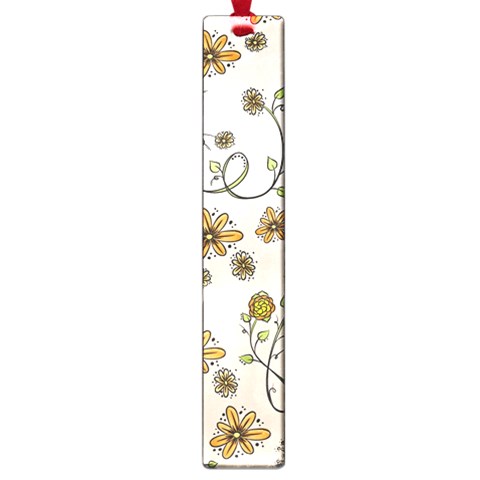 Yellow Whimsical Flowers  Large Bookmark from ArtsNow.com Front