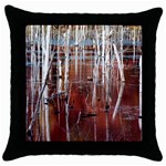 Automn Swamp Black Throw Pillow Case