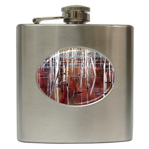 Automn Swamp Hip Flask from ArtsNow.com Front