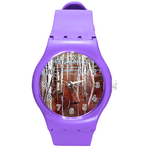 Automn Swamp Plastic Sport Watch (Medium) from ArtsNow.com Front