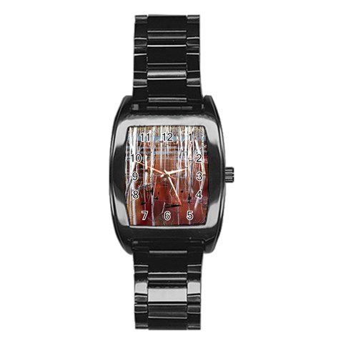 Automn Swamp Stainless Steel Barrel Watch from ArtsNow.com Front