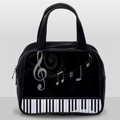 Whimsical Piano keys and music notes Classic Handbag (Two Sides) from ArtsNow.com Back