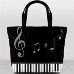 Whimsical Piano keys and music notes Bucket Bag