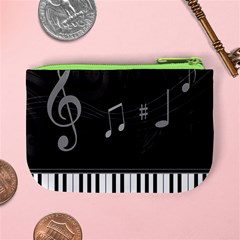 Whimsical Piano keys and music notes Mini Coin Purse from ArtsNow.com Back