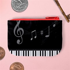 Whimsical Piano keys and music notes Mini Coin Purse from ArtsNow.com Back