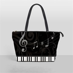 Whimsical Piano keys and music notes Classic Shoulder Handbag from ArtsNow.com Front