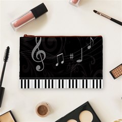 Whimsical Piano keys and music notes Cosmetic Bag (Medium) from ArtsNow.com Front