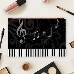 Whimsical Piano keys and music notes Cosmetic Bag (Large) from ArtsNow.com Back