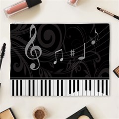 Whimsical Piano keys and music notes Cosmetic Bag (XL) from ArtsNow.com Front