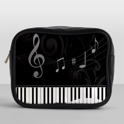 Whimsical Piano keys and music notes Mini Toiletries Bag (One Side) from ArtsNow.com Front