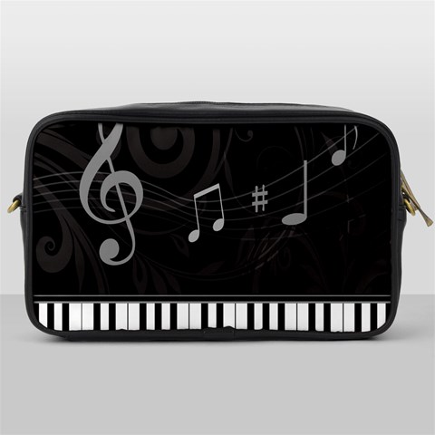 Whimsical Piano keys and music notes Toiletries Bag (One Side) from ArtsNow.com Front