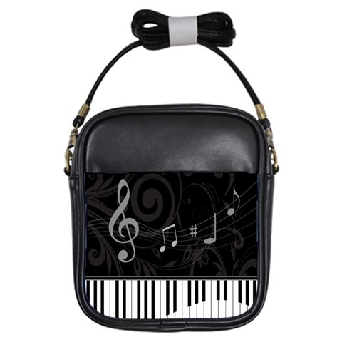 Whimsical Piano keys and music notes Girls Sling Bag from ArtsNow.com Front