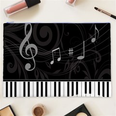 Whimsical Piano keys and music notes Cosmetic Bag (XXL) from ArtsNow.com Front