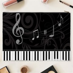 Whimsical Piano keys and music notes Cosmetic Bag (XXXL) from ArtsNow.com Back