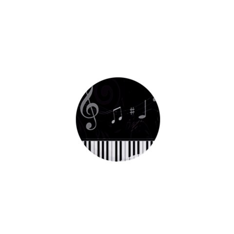 Whimsical Piano keys and music notes 1  Mini Button from ArtsNow.com Front