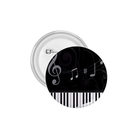 Whimsical Piano keys and music notes 1.75  Button from ArtsNow.com Front