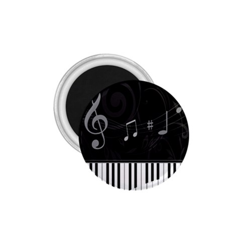 Whimsical Piano keys and music notes 1.75  Magnet from ArtsNow.com Front