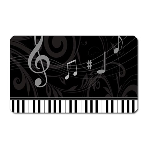 Whimsical Piano keys and music notes Magnet (Rectangular) from ArtsNow.com Front