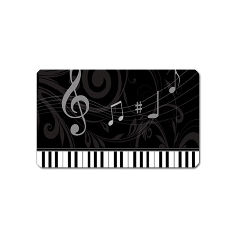 Whimsical Piano keys and music notes Magnet (Name Card) from ArtsNow.com Front