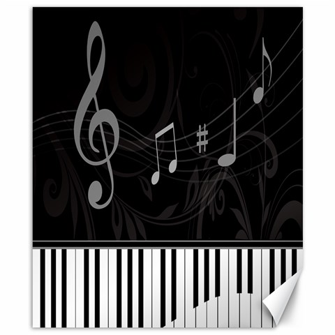 Whimsical Piano keys and music notes Canvas 8  x 10  from ArtsNow.com 8.15 x9.66  Canvas - 1