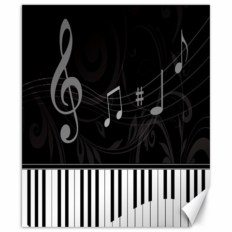 Whimsical Piano keys and music notes Canvas 20  x 24  from ArtsNow.com 19.57 x23.15  Canvas - 1