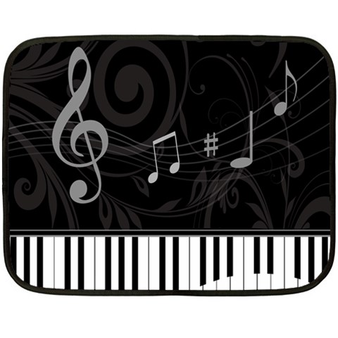 Whimsical Piano keys and music notes Mini Fleece Blanket(Two Sides) from ArtsNow.com 35 x27  Blanket Back