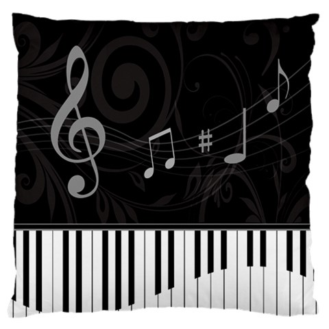 Whimsical Piano keys and music notes Large Cushion Case (One Side) from ArtsNow.com Front