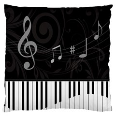 Whimsical Piano keys and music notes Large Cushion Case (Two Sides) from ArtsNow.com Back