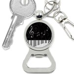 Whimsical Piano keys and music notes Bottle Opener Key Chain