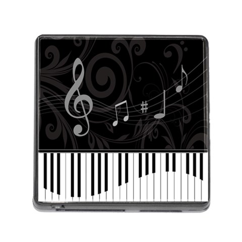 Whimsical Piano keys and music notes Memory Card Reader with Storage (Square) from ArtsNow.com Front