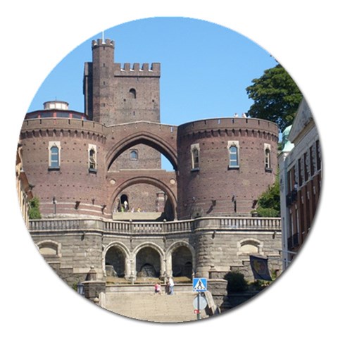 Helsingborg Castle Magnet 5  (Round) from ArtsNow.com Front