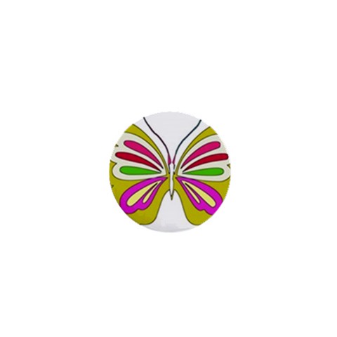 Color Butterfly  1  Mini Button from ArtsNow.com Front