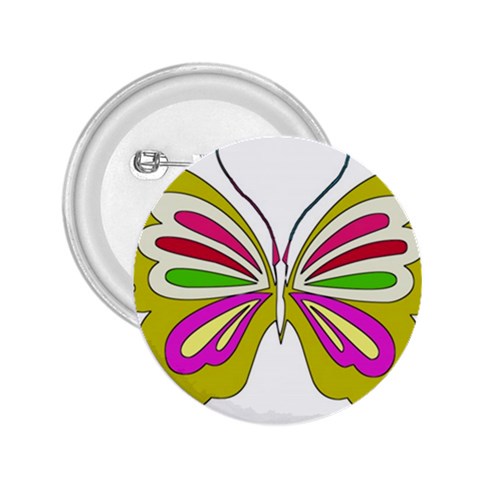 Color Butterfly  2.25  Button from ArtsNow.com Front