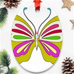 Color Butterfly  Oval Ornament