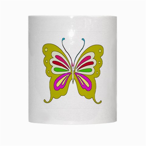 Color Butterfly  White Coffee Mug from ArtsNow.com Center