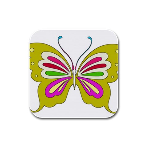 Color Butterfly  Drink Coasters 4 Pack (Square) from ArtsNow.com Front