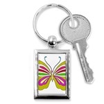 Color Butterfly  Key Chain (Rectangle)