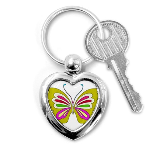 Color Butterfly  Key Chain (Heart) from ArtsNow.com Front