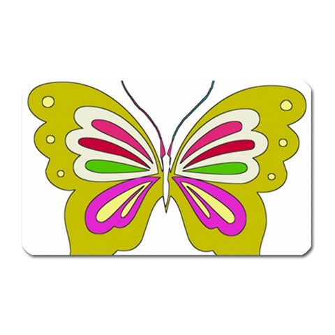 Color Butterfly  Magnet (Rectangular) from ArtsNow.com Front