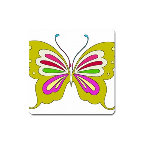 Color Butterfly  Magnet (Square) from ArtsNow.com Front