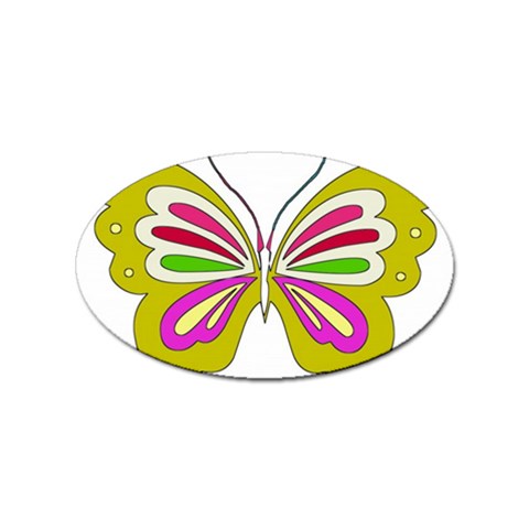 Color Butterfly  Sticker 10 Pack (Oval) from ArtsNow.com Front