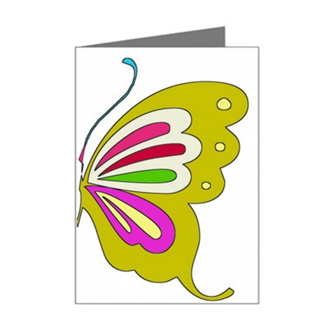 Color Butterfly  Mini Greeting Card from ArtsNow.com Left