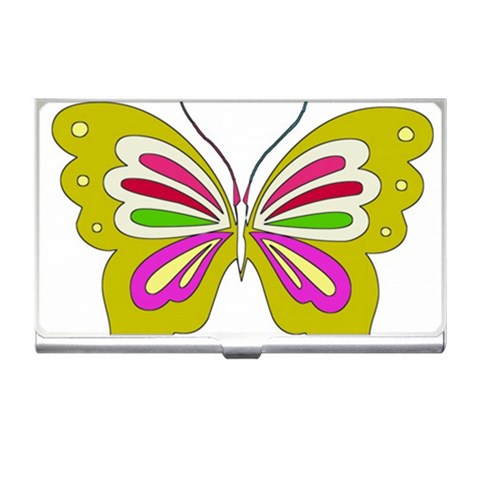 Color Butterfly  Business Card Holder from ArtsNow.com Front