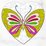 Color Butterfly  Jigsaw Puzzle (Heart)