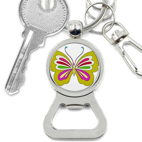 Color Butterfly  Bottle Opener Key Chain from ArtsNow.com Front