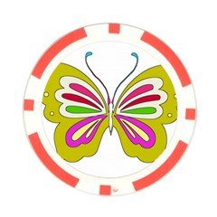 Color Butterfly  Poker Chip from ArtsNow.com Back