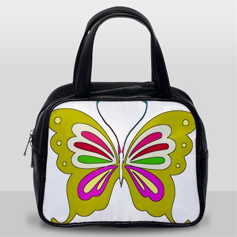 Color Butterfly  Classic Handbag (Two Sides) from ArtsNow.com Back